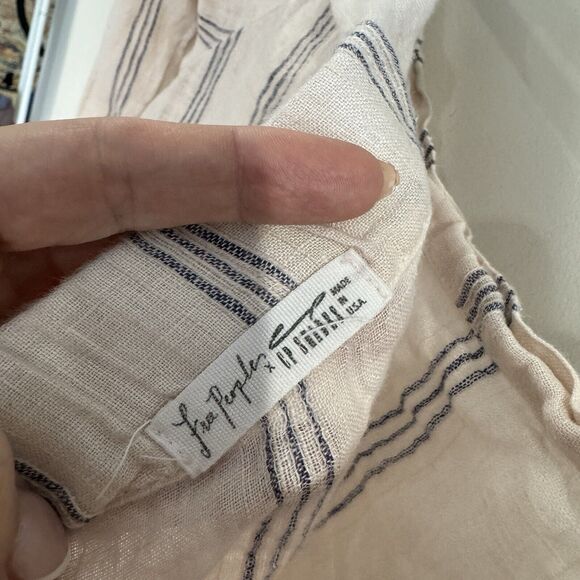 Free People X CP Shades Striped Off The Shoulder Blouse KS - Picture 4 of 4